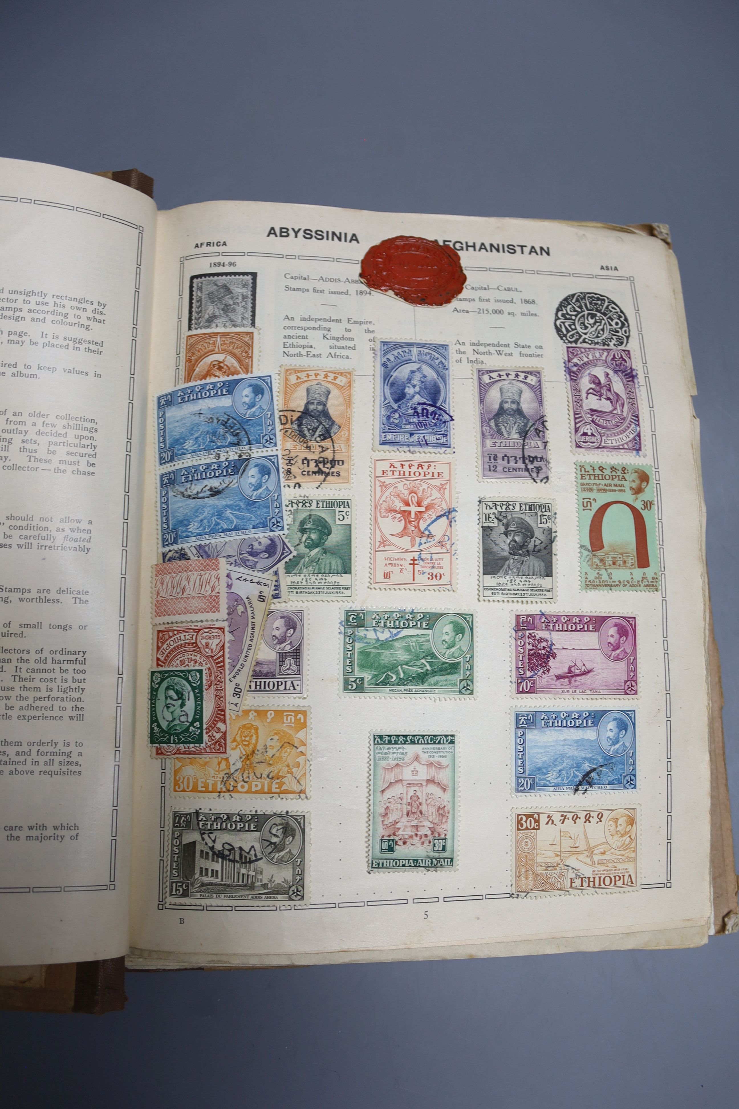 An album of world stamps